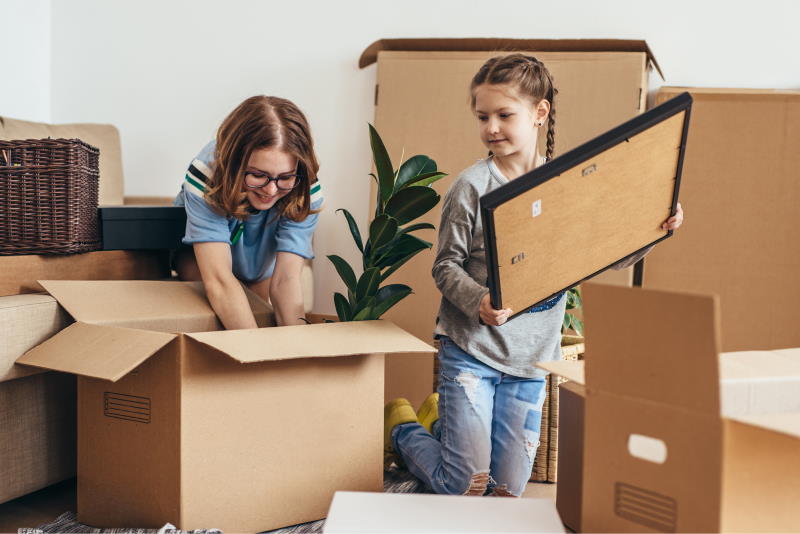 packing boxes for storage